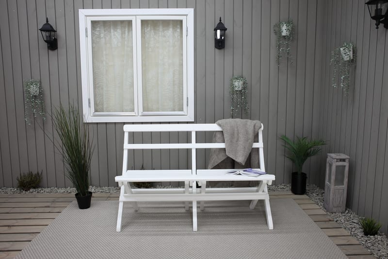 LARIOS Utesoffa Vit - Utemöbler - Utesoffor & bänkar - Loungesoffa