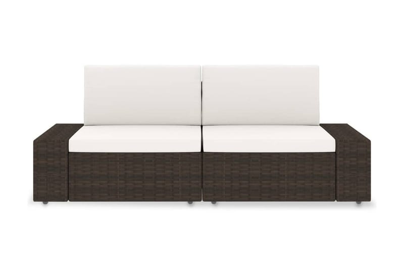 Modulsoffa Utomhus 2-sits konstrotting brun - Brun - Utemöbler - Utesoffor & bänkar - Loungesoffa