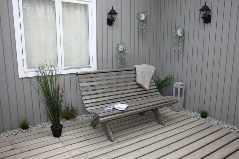 NORVALD Bänk Utomhus Grå - Utemöbler - Utesoffor & bänkar - Loungesoffa
