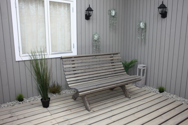 NORVALD Bänk Utomhus Grå - Utemöbler - Utesoffor & bänkar - Loungesoffa