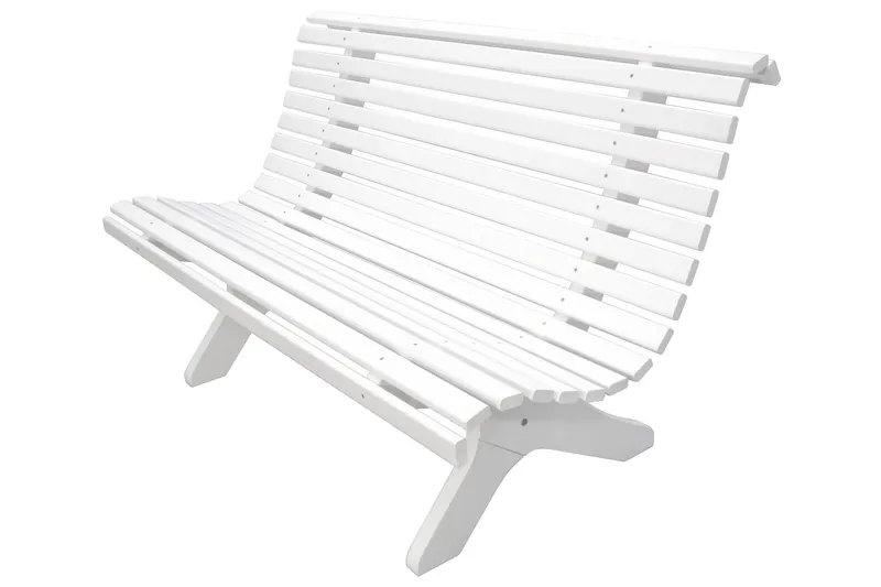 Norvald Trädgårdsbänk 140 cm - Vit - Utemöbler - Utesoffor & bänkar - Loungesoffa