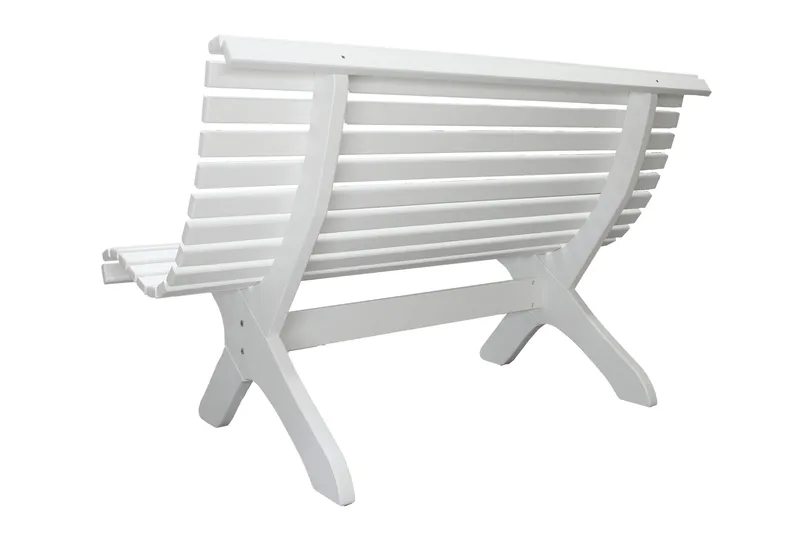 Norvald Trädgårdsbänk 140 cm - Vit - Utemöbler - Utesoffor & bänkar - Loungesoffa