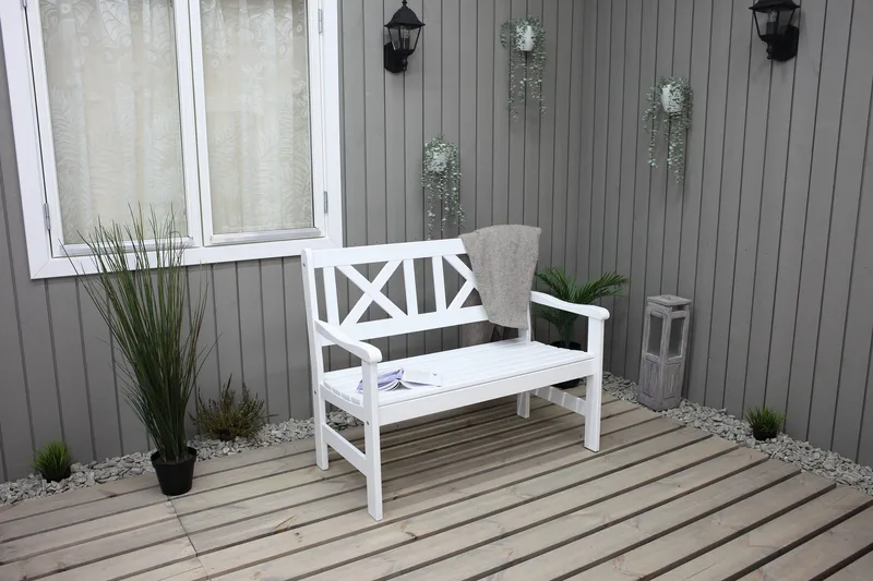 Olivo 2-sits Utesoffa - Vit - Utemöbler - Utesoffor & bänkar - Loungesoffa