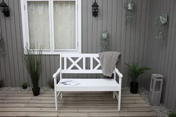 Olivo 2-sits Utesoffa - Vit - Utemöbler - Utesoffor & bänkar - Loungesoffa