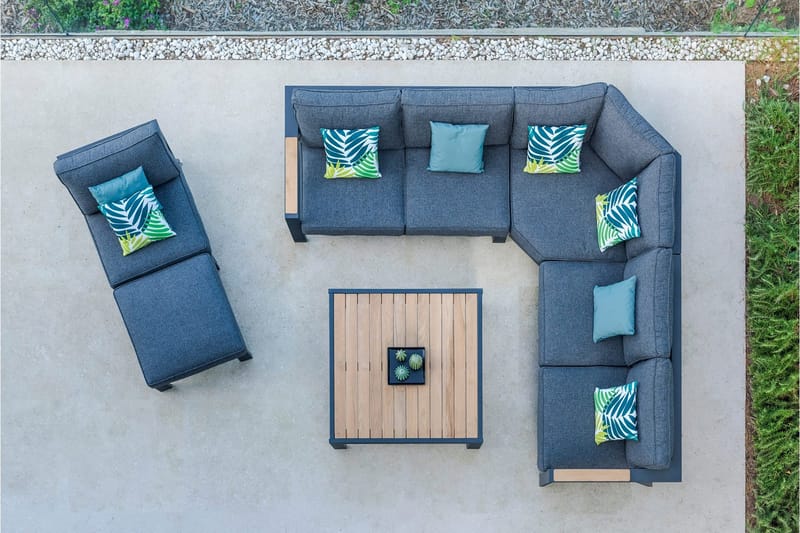 Palau 2-sits Utesoffa Höger - Grå - Utemöbler - Utesoffor & bänkar - Loungesoffa