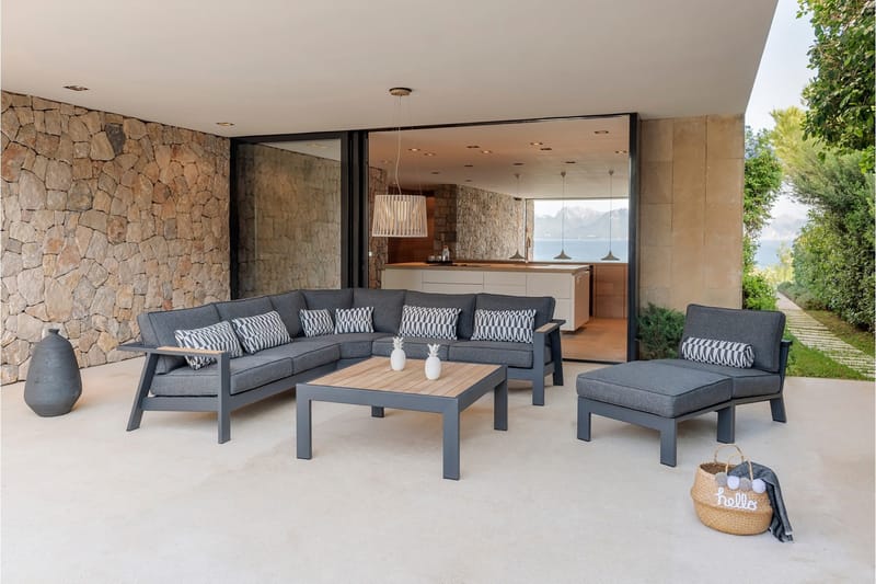 Palau 2-sits Utesoffa Vänster - Grå - Utemöbler - Utesoffor & bänkar - Loungesoffa