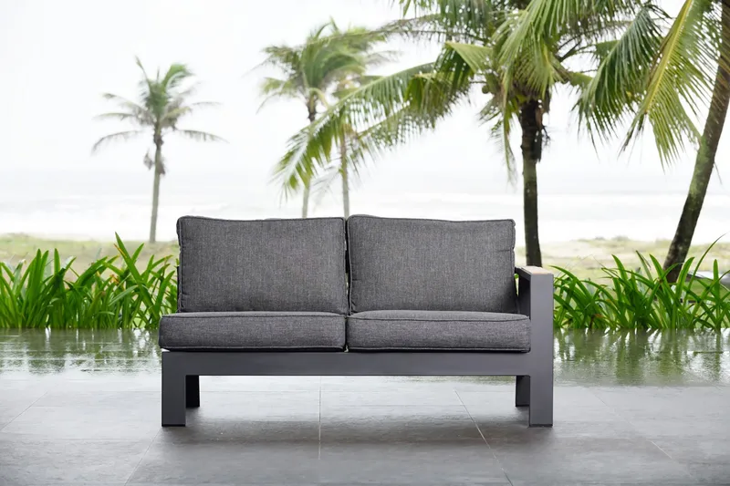 Palau 2-sits Utesoffa Vänster - Grå - Utemöbler - Utesoffor & bänkar - Loungesoffa