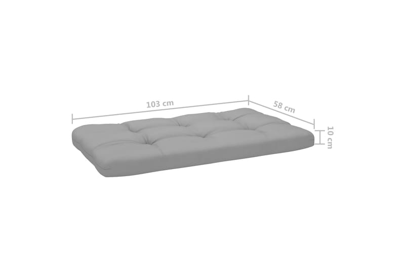 Pallsoffa Utomhus 2-sits med dynor impregnerad furu - Brun - Utemöbler - Utesoffor & bänkar - Loungesoffa