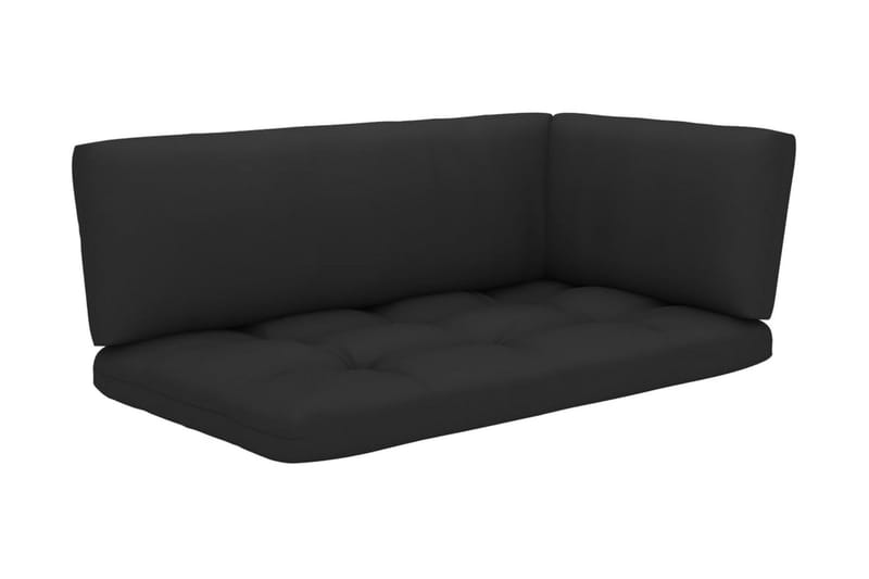 Pallsoffa Utomhus 2-sits med dynor impregnerad furu - Brun - Utemöbler - Utesoffor & bänkar - Loungesoffa