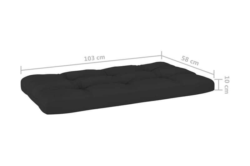 Pallsoffa Utomhus 2-sits med dynor impregnerad furu - Brun - Utemöbler - Utesoffor & bänkar - Loungesoffa