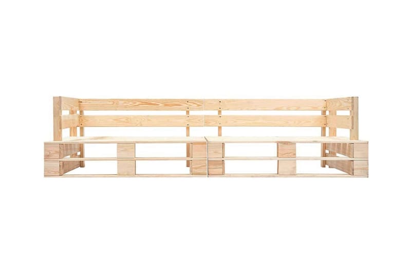 Pallsoffa Utomhus 2-sits naturligt trä - Brun - Utemöbler - Utesoffor & bänkar - Loungesoffa