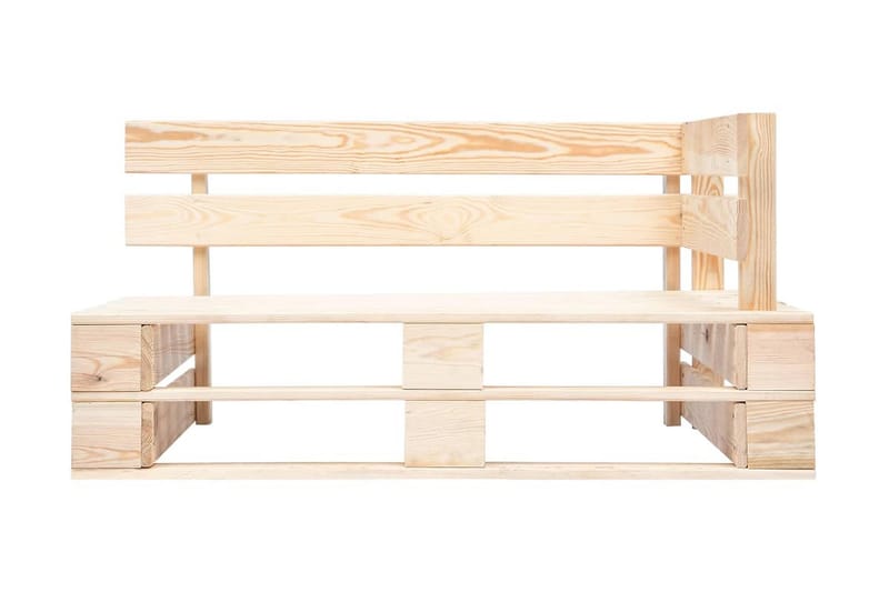 Pallsoffa Utomhus med sandfärgade dynor furu - Beige - Utemöbler - Utesoffor & bänkar - Loungesoffa