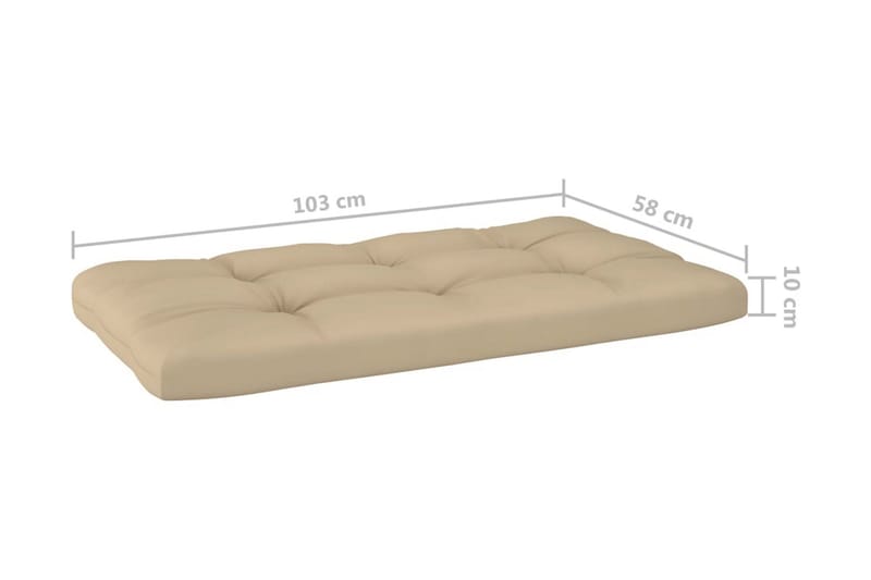 Pallsoffgrupp Utomhus med dynor 4 delar impregnerad furu - Brun - Utemöbler - Utesoffor & bänkar - Loungesoffa
