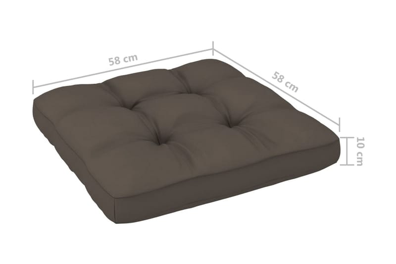 Pallsoffgrupp Utomhus med dynor 4 delar impregnerad furu - Brun - Utemöbler - Utesoffor & bänkar - Loungesoffa