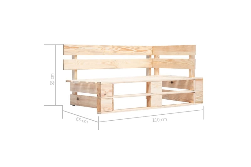 Pallsoffgrupp Utomhus med dynor 6 delar impregnerad furu - Brun - Utemöbler - Utesoffor & bänkar - Loungesoffa