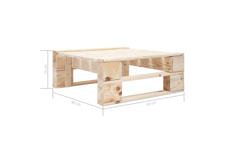 Pallsoffgrupp Utomhus med dynor 6 delar impregnerad furu - Brun - Utemöbler - Utesoffor & bänkar - Loungesoffa
