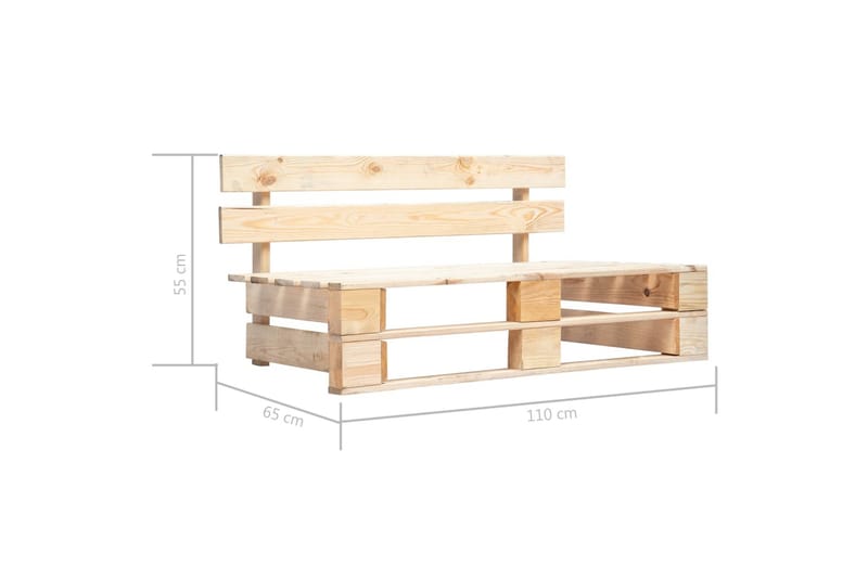 Pallsoffgrupp Utomhus med dynor 6 delar impregnerad furu - Brun - Utemöbler - Utesoffor & bänkar - Loungesoffa