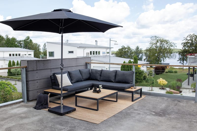 Panama Hörnsoffa Utomhus - Grå/Svart - Utemöbler - Utesoffor & bänkar - Loungesoffa