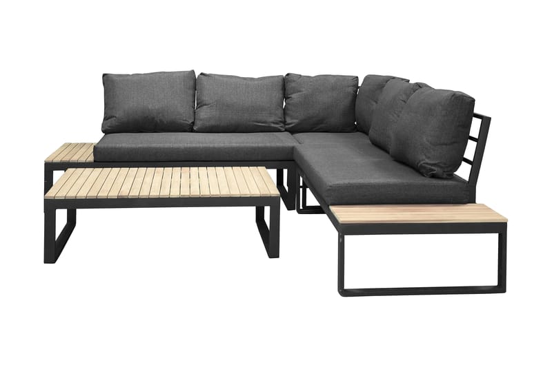 Panama Hörnsoffa Utomhus - Grå/Svart - Utemöbler - Utesoffor & bänkar - Loungesoffa