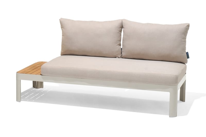 PORTALS 2-sits Soffa Vit/Teak - Loungesoffa