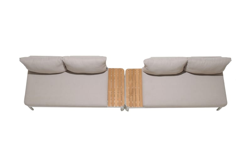PORTALS 2-sits Utesoffa Vit/Teak - Utemöbler - Utesoffor & bänkar - Loungesoffa