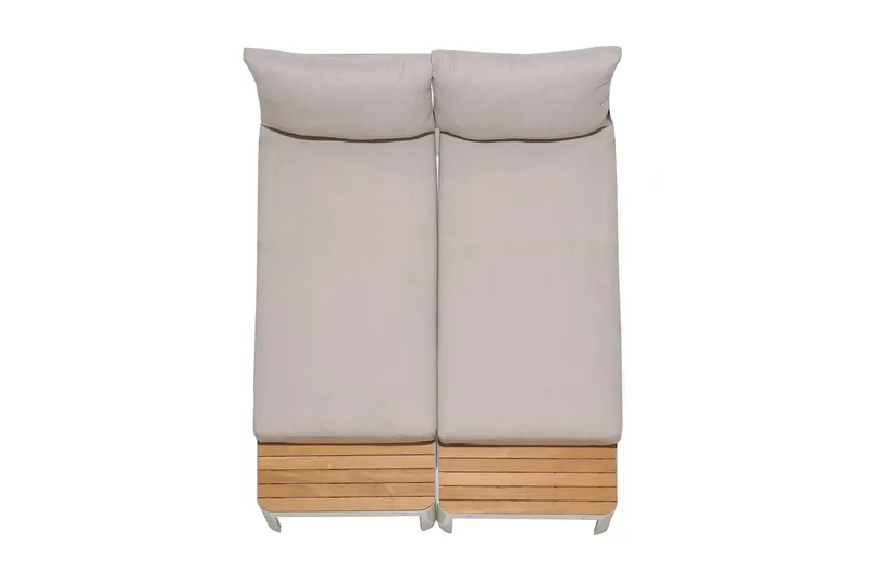 Portals Utesoffa 2-sits - Teak/Vit - Utemöbler - Utesoffor & bänkar - Loungesoffa