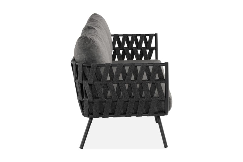 SANDINA 3-sits Utesoffa Rep/Svart/Grå - Utemöbler - Utesoffor & bänkar - Loungesoffa
