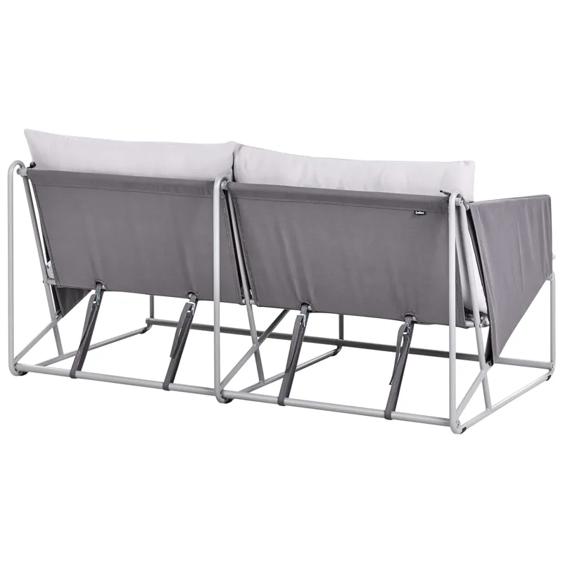 Soffa utomhus 2-Sits Ponte - Grå - Utemöbler - Utesoffor & bänkar - Loungesoffa