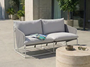 Soffa utomhus 2-Sits Ponte - Grå - Utemöbler - Utesoffor & bänkar - Loungesoffa