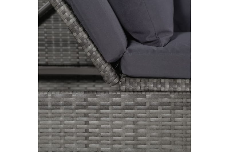 Solsäng 200x60 cm konstrotting grå - Grå - Utemöbler - Utesoffor & bänkar - Loungesoffa