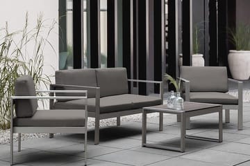 Tirrena Trädgårdssoffa 142 cm - Grå - Utemöbler - Utesoffor & bänkar - Loungesoffa