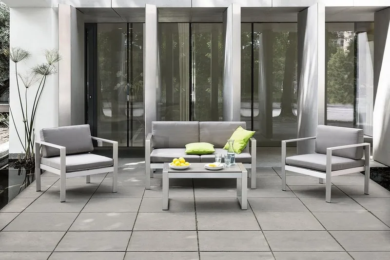 Tirrena Trädgårdssoffa 142 cm - Ljusgrå - Utemöbler - Utesoffor & bänkar - Loungesoffa