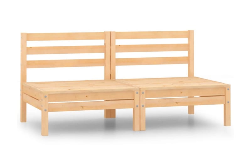 Trädgårdssoffa 2-sits massiv furu - Brun - Utemöbler - Utesoffor & bänkar - Loungesoffa