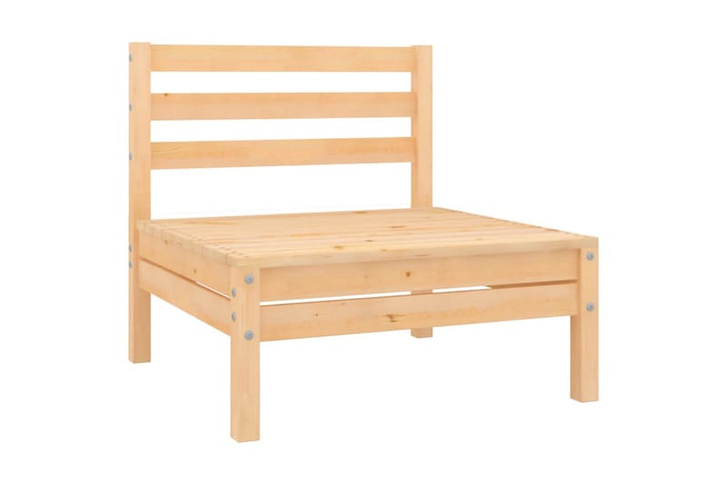 Trädgårdssoffa 2-sits massiv furu - Brun - Utemöbler - Utesoffor & bänkar - Loungesoffa