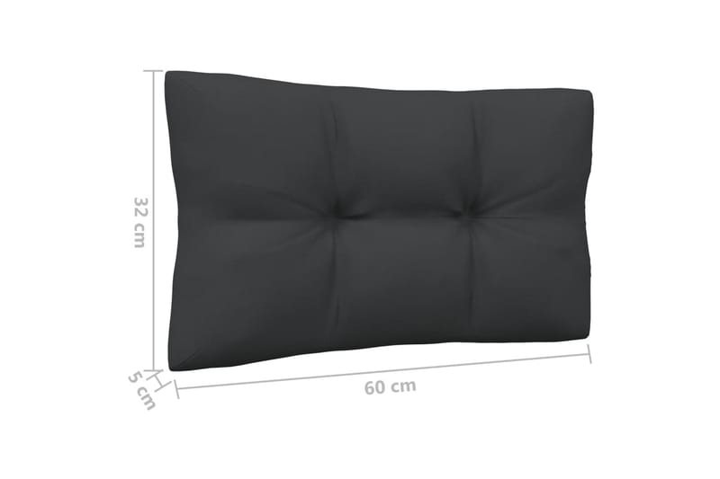 Trädgårdssoffa 2-sits med antracit dynor massiv furu - Vit - Utemöbler - Utesoffor & bänkar - Loungesoffa