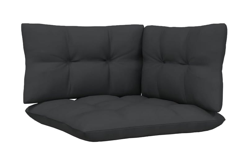 Trädgårdssoffa 2-sits med dynor vit massiv furu - Vit - Utemöbler - Utesoffor & bänkar - Loungesoffa