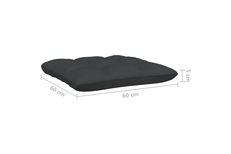 Trädgårdssoffa 2-sits med grå dynor massiv furu - Grå - Utemöbler - Utesoffor & bänkar - Loungesoffa
