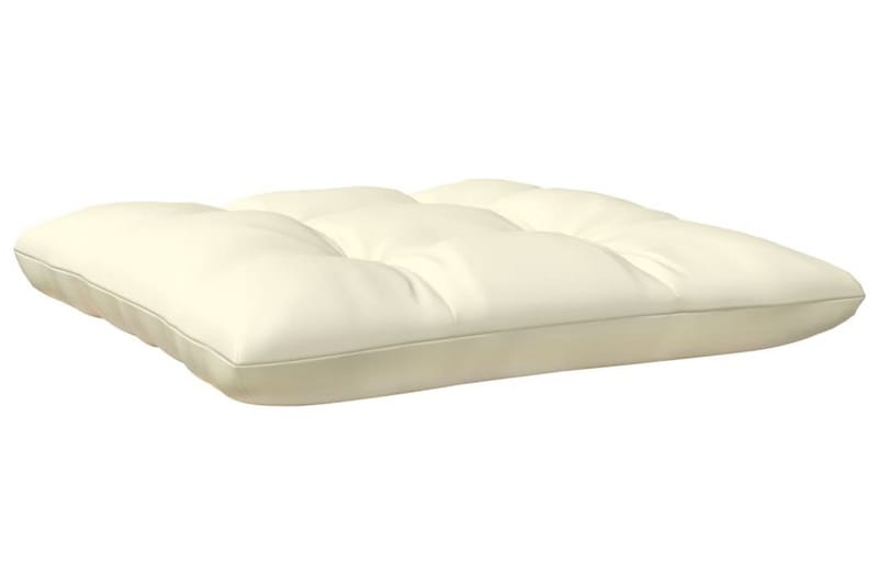 Trädgårdssoffa 2-sits med gräddvita dynor massiv furu - Brun - Utemöbler - Utesoffor & bänkar - Loungesoffa