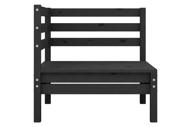 Trädgårdssoffa 2-sits svart massiv furu - Svart - Utemöbler - Utesoffor & bänkar - Loungesoffa