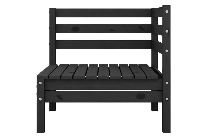 Trädgårdssoffa 2-sits svart massiv furu - Svart - Utemöbler - Utesoffor & bänkar - Loungesoffa