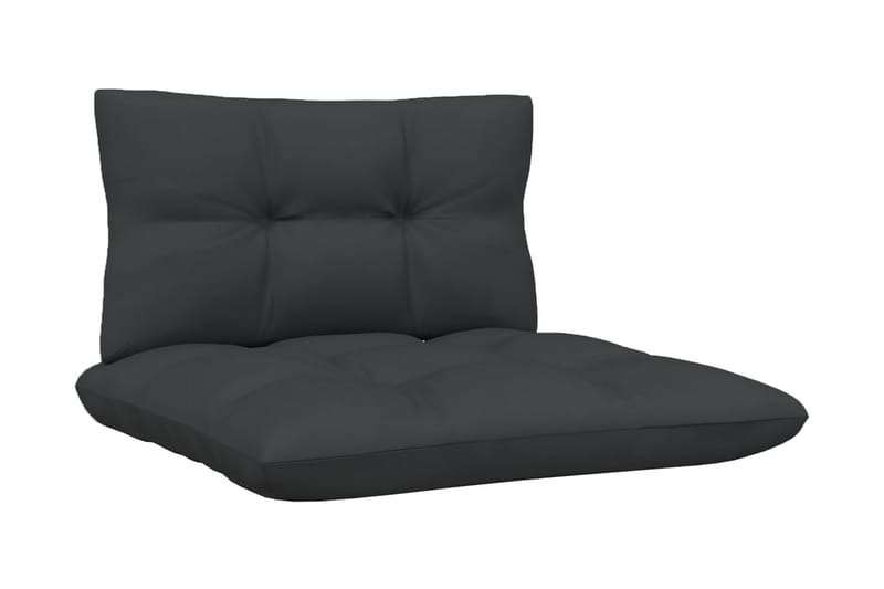 Trädgårdssoffa 3-sits med antracit dynor massiv furu - Mörkgrå - Utemöbler - Utesoffor & bänkar - Loungesoffa