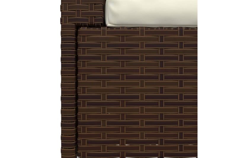 Tvåsitssoffa med dynor konstrotting brun - Brun/Vit - Loungesoffa