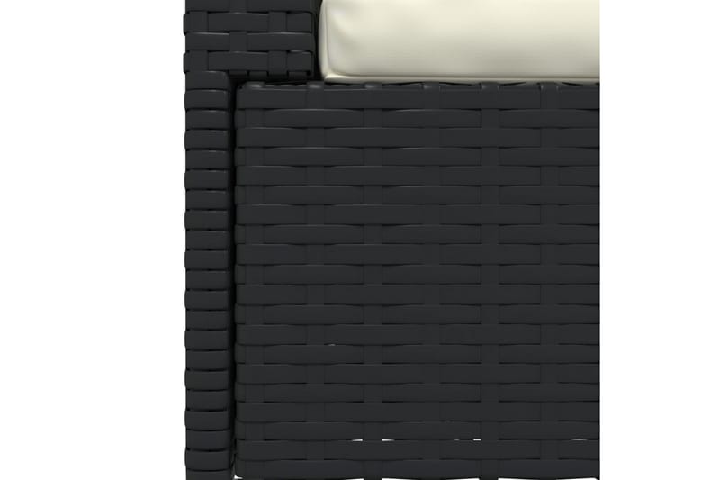 Tvåsitssoffa med dynor konstrotting svart - Svart/vit - Loungesoffa