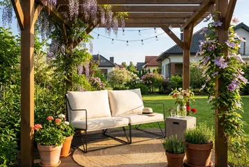 Usteryd 2 sits Loungesoffa - Svart/Beige - Utemöbler - Utesoffor & bänkar - Loungesoffa