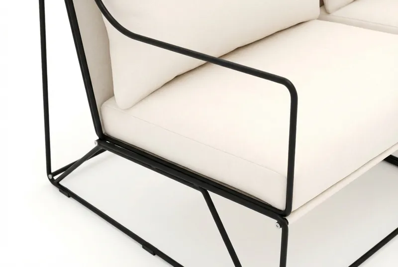 Usteryd 2 sits Loungesoffa - Svart/Beige - Utemöbler - Utesoffor & bänkar - Loungesoffa