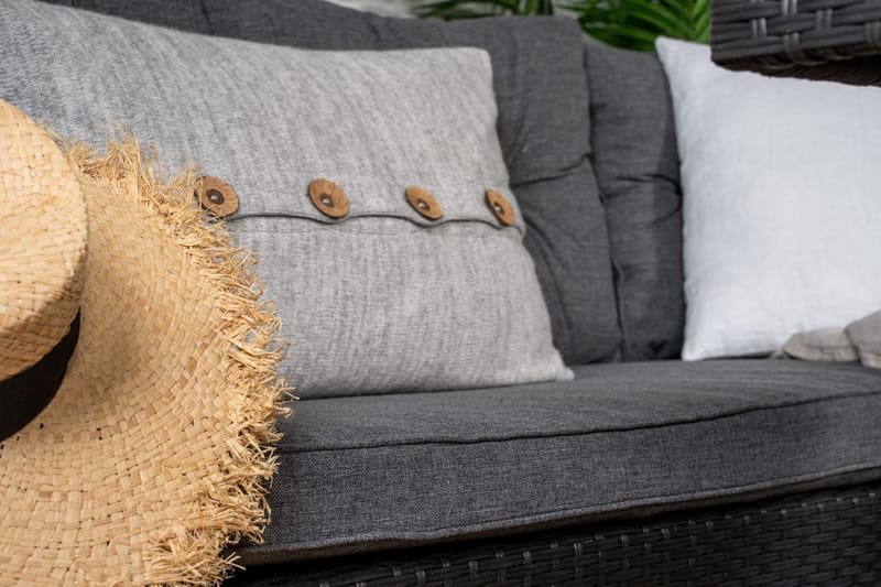 Watford Hörnsoffa Utomhus - Svart - Utemöbler - Utesoffor & bänkar - Loungesoffa