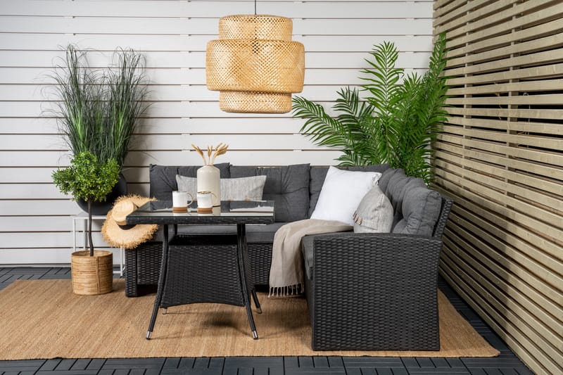Watford Hörnsoffa Utomhus - Svart - Utemöbler - Utesoffor & bänkar - Loungesoffa