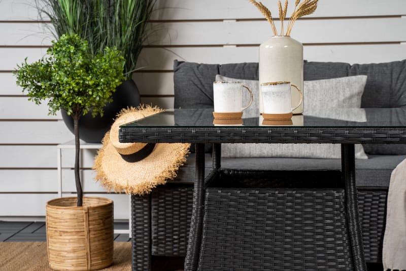 Watford Hörnsoffa Utomhus - Svart - Utemöbler - Utesoffor & bänkar - Loungesoffa