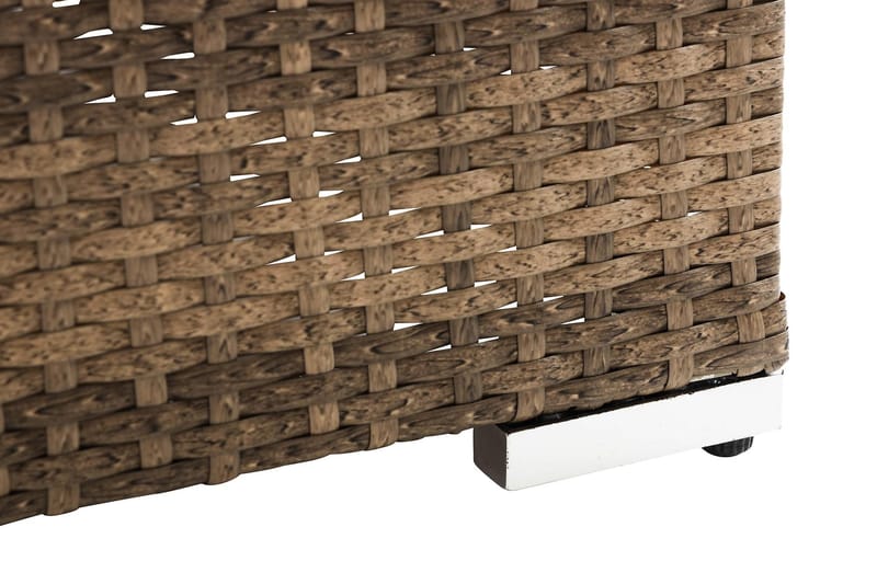 Wisconsin Premium 2-sits Loungesoffa utomhus – Utesoffa i Konstrotting för balkong - Sand Beige / Svarta dynor - Utemöbler - Utesoffor & bänkar - Loungesoffa