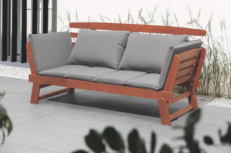 Portici Trädgårdssoffa 210 cm - Trä/Natur - Utemöbler - Utesoffor & bänkar - Loungesoffa